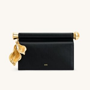 JW PEI Black Clutch with Gold Accents
